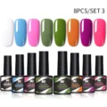 NeeJolie 8-kleuren gel nagellak set met UV LED soak-off formule en monsters - 8-Delige Set (03) / Professionele Selectie