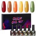 Nee Jolie 6 colors nail gel polish set with display tips for UV LED lamp manicure - Multicolor 09