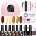 Kit complet de vernis à ongles gel Nee Jolie avec lampe UV LED, gels colorés et outils - 54W11