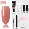 Σετ τζελ επέκτασης νυχιών με τζελ nude 15ml, λάμπα UV και εργαλεία μανικιούρ - Κιτ Οκτώ Τεμαχίων (Χωρίς Διάλυμα Ολίσθησης) / 05 Nude