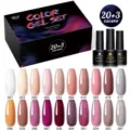 Set smalto gel per unghie Nee Jolie 20 colori con base e top coat e confezione regalo - Serie Multicolore-13