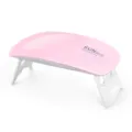 Mini lámpara de uñas LED UV rosa portátil con alimentación USB para gel - Rosa