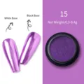 Polvo de cromo violeta #15 para efecto espejo metálico en base blanca y negra - Color 15 / Purpurina Espejo Metálica