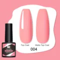 Vernis à ongles rose Nee Jolie 004 montrant les effets de finitions brillante et mate - 004 Rose (04)