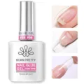 Βήματα εφαρμογής τζελ κόλλας νυχιών Born Pretty 15ml σε λευκό φόντο - Σταθερό Gel για Tips Νυχιών / 15ml