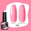 Smalto per unghie gel rosa Nee Jolie colore 005 con effetti top coat lucido e opaco - 005 Rosa Brillante (05)