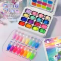 UR SUGAR 16-color professional pat painting gel palette for gradient nail art designs - Find Flora Series 01