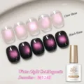 Esmalte en gel ojo de gato BORN PRETTY MY242 con efecto magnético brillante en negro - Estilo de Ojo de Gato Magnético (MY242) / Rosa Púrpura