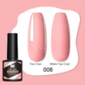 Smalto per unghie gel rosa Née Jolie 008 con effetti top coat lucidi e opachi professionali - 008 Rosa Neon (08)