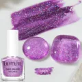 Smalto per unghie viola glitter laser LILY'CUTE con finitura lucida e brillante, 7ml - Lavanda Olografico (HP05)