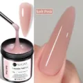 Gel de extensión de uñas rosa suave 150g UV LED soak off gel constructor para manicura - Rosa Suave (21)