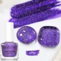 Smalto per unghie glitter olografico laser viola LILY'CUTE tonalità HP06 asciugatura rapida - Viola Scuro Olografico (HP06)