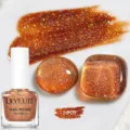 Smalto unghie glitter laser arancione LILY'CUTE variante HP09 in boccetta da 7ml - Rosso-Arancio Olografico (HP09)