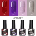 Coffret 4 vernis pailletés Nee Jolie gel UV LED couleurs 062 075 055 065 - 4 Bottle Set 09 / Lot de 4 bouteilles
