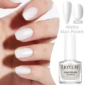 Vernis à ongles mat LILY'CUTE MP01 blanc, formule séchage rapide pour manucures. - MP01 Blanc Perlé