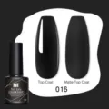 Smalto gel per unghie nero Nee Jolie 016 con finiture top coat lucido e opaco - 016 Nero (16)