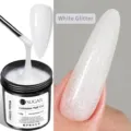 Gel de extensión UR SUGAR 150g White Glitter profesional con fórmula UV/LED soak off. - Brillo Blanco (25)