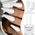 Vernis à Ongles Blanc Mat LILY'CUTE MP02 pour une Finition à Séchage Très Rapide - MP02 Blanc Pur