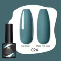 Smalto gel Nee Jolie colore 024 blu petrolio con effetto finitura opaca e lucida. - 024 Verde Pavone (24)