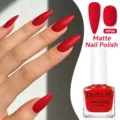 LILY'CUTE matte rode nagellak MP06 voor een klassieke professionele manicure afwerking - MP06 Klassiek Rood