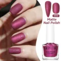 LILY'CUTE MP09 Matte Magenta Paarse Glitter Nagellak 7ml Sneldrogend Zonder Lamp - MP09 Mat Magenta