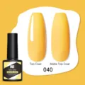 Smalto gel per unghie giallo Née Jolie 040 con effetti top coat lucido e opaco - 040 Giallo Brillante