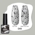 Smalto gel glitter argento Née Jolie con paillettes nere tonalità 049 effetto lucido opaco - 049 Paillettes Nere (49)