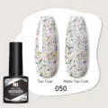 Smalto gel glitter argento Nee Jolie 050 con finitura top coat lucida e opaca - 050 Glitter Argento (50)
