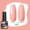 Smalto gel glitter Nee Jolie tonalità 051 con finitura opaca e lucida - 051 Rosa Arancio Glitter