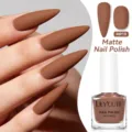 LILY'CUTE matte nagellak in MP19 nude bruin, sneldrogende formule voor de herfstlook - MP19 Nude Bruin