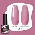 Smalto gel UV glitter rosa Née Jolie 054, flacone da 8,5 ml con campioni di colore - 054 Rosa Fumo Glitter