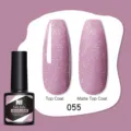 Smalto gel rosa glitterato 055 con effetti lucidi e opachi - 055 Rosa Viola Glitter