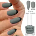 LILY'CUTE Matte Grijze Nagellak MP23 Sneldrogend Zonder Bakken Langdurige Formule - MP23 Mat Grijs