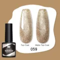 Smalto gel glitterato Née Jolie 059 con effetti finish lucido e opaco del top coat - 059 Oro Bronzo Glitter