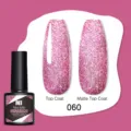 Smalto gel rosa glitterato Nee Jolie 8,5 ml con effetti lucidi e opachi - 060 Rosa Morbido Glitter