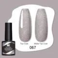 Smalto gel glitterato Nee Jolie #067 con effetti top coat lucido e opaco professionale - 067 Grigio Viola Glitter