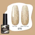 Smalto glitterato Nee Jolie 070 con finitura lucida e opaca per unghie perfette. - 070 Glitter Oro Argento Denso