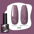Smalto per unghie in gel glitter malva Nee Jolie 073 con finiture lucida e opaca - 073 Rosa Fumo Glitter (73)