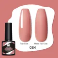 Smalto gel Née Jolie colore 084 mostrato con finiture lucida e opaca professionale - Rosa Cannella (084)