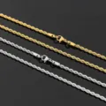 Gold and silver rope chains necklace minimalist twisted metal clavicle chain jewelry - 18cm Bracelet / Gold