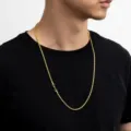 Gold rope chain necklace for women men, minimalist twisted chain jewelry accessory. - 40CM Necklace / Gold