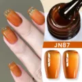 Smalto gel gelatina ambra traslucido professionale JN87 per una manicure lucida - Arancione Ambra Gelatina (JN87)