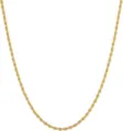 Dettaglio di una catena a fune dorata minimalista per uomo e donna - 60cm Confezione / Oro