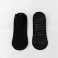 Zwarte antislip yogasokken met vierkante siliconen grippers voor trampoline fitness - Maat 23-28 (1-4 Jaar) / Zwart