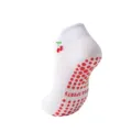 Calcetines antideslizantes para yoga Pilates blancos con bordado de cerezas y agarre - Talla Única / Blanco