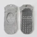 Grey non-slip yoga socks for pilates, breathable thin style for floor exercise use - One Size / Light Gray