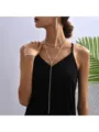 Set di gioielli da sposa con collana a V e orecchini pendenti in zirconi brillanti - Set di Collana Orecchini e Bracciale con Nappina a Goccia d'Acqua (63) / Argento