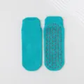 Professional non-slip yoga socks for Pilates in turquoise with grey triangular grippers - Adult 36-44 / Emerald Green