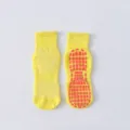 Leuchtend gelbe, atmungsaktive Trampolinsocken mit rutschfester Silikonunterseite - Gelb