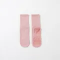 Pink anti-slip cotton yoga socks with silicone grips for pilates and indoor fitness - One Size / Pink